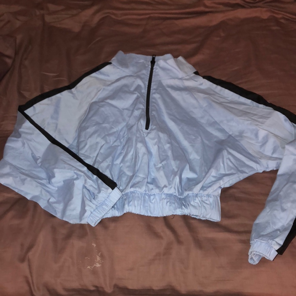Blue track top
